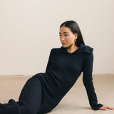 Mallory Off The Shoulder Maxi Dress - Navy