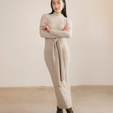 Whitney Mockneck Sweater Maxi Dress - Mocha