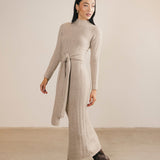 Whitney Mockneck Sweater Maxi Dress - Mocha
