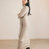 Whitney Mockneck Sweater Maxi Dress - Mocha