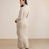 Whitney Mockneck Sweater Maxi Dress - Mocha