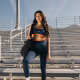 Fancy FitFlow Double Lined Leggings - Navy/Burnt Orange