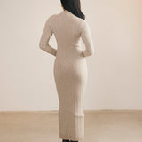 Whitney Mockneck Sweater Maxi Dress - Mocha