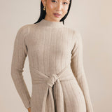 Whitney Mockneck Sweater Maxi Dress - Mocha