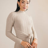 Whitney Mockneck Sweater Maxi Dress - Mocha