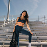 Fancy FitFlow Double Lined Leggings - Navy/Burnt Orange