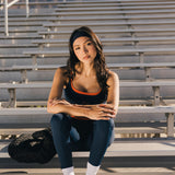 Fancy FitFlow Double Layered Athletic Bra - Navy/Burnt Orange