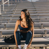 Fancy FitFlow Double Lined Leggings - Navy/Burnt Orange