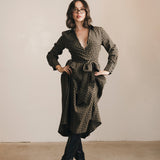 Celia Plaid Long Sleeve Shirt Dress - Carmel