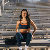 Fancy FitFlow Double Layered Athletic Bra - Navy/Burnt Orange