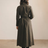 Celia Plaid Long Sleeve Shirt Dress - Carmel