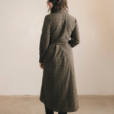 Celia Plaid Long Sleeve Shirt Dress - Carmel