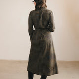 Celia Plaid Long Sleeve Shirt Dress - Carmel