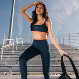 Fancy FitFlow Double Lined Leggings - Navy/Burnt Orange