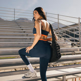 Fancy FitFlow Double Lined Leggings - Navy/Burnt Orange
