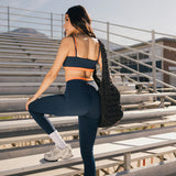 Fancy FitFlow Double Layered Athletic Bra - Navy/Burnt Orange