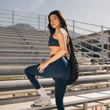 Fancy FitFlow Double Layered Athletic Bra - Navy/Burnt Orange