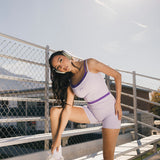 Fancy FitFlow Double Layered Tank - Lilac/Purple