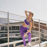 Fancy FitFlow Double Layered Athletic Bra - Dark Purple/Lilac
