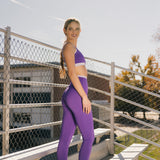 Fancy FitFlow Double Layered Athletic Bra - Dark Purple/Lilac