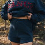 Fancy Fleece Lined Shorts - Midnight Navy