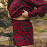 Fancy Performance Shorts - Red Plaid