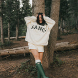 Fancy Oversized Fleece Plaid Collar Mockneck - Cream/Plaid (PREORDER)