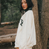 Fancy Oversized Fleece Plaid Collar Mockneck - Cream/Plaid (PREORDER)