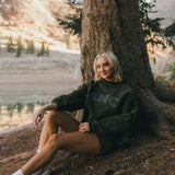 Fancy Oversized Fleece Varsity Mockneck - Alpine Green/Plaid