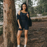 Fancy FitFlow Double Layered Tank - Navy/Plaid