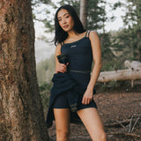 Fancy FitFlow Double Layered Tank - Navy/Plaid