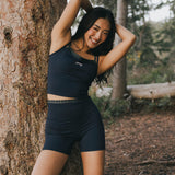 Fancy FitFlow Double Lined Shorts - Navy/Plaid