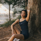 Fancy FitFlow Double Layered Tank - Navy/Plaid