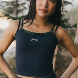 Fancy FitFlow Double Layered Tank - Navy/Plaid