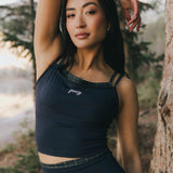 Fancy FitFlow Double Layered Tank - Navy/Plaid