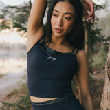 Fancy FitFlow Double Layered Tank - Navy/Plaid
