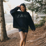 Fancy Oversized Fleece Varsity Mockneck - Autumn Navy/Plaid