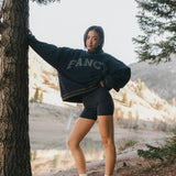 Fancy Oversized Fleece Varsity Mockneck - Autumn Navy/Plaid