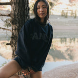 Fancy Oversized Fleece Varsity Mockneck - Autumn Navy/Plaid