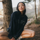 Fancy Oversized Fleece Varsity Mockneck - Autumn Navy/Plaid