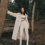 Fancy FitFlow Double Lined Leggings - Cream/Plaid