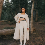 Fancy FitFlow Double Lined Leggings - Cream/Plaid