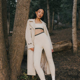 Fancy FitFlow Double Lined Leggings - Cream/Plaid