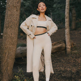 Fancy FitFlow Double Lined Leggings - Cream/Plaid