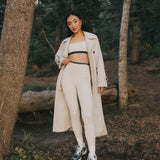 Fancy FitFlow Double Lined Leggings - Cream/Plaid