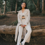 Fancy FitFlow Double Lined Leggings - Cream/Plaid