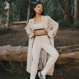 Fancy FitFlow Double Lined Leggings - Cream/Plaid