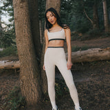 Fancy FitFlow Double Lined Leggings - Cream/Plaid