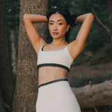 Fancy FitFlow Double Layered Athletic Bra - Cream