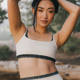 Fancy FitFlow Double Layered Athletic Bra - Cream